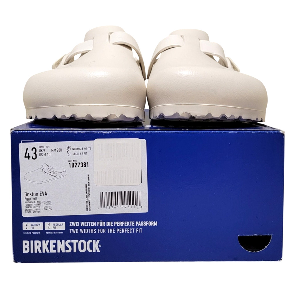 Birkenstock Men Boston EVA Slip On Comfort Clogs Size US 10 Eggshell White FR2M - Picture 6 of 6